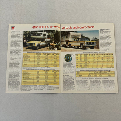 GMC Recreational Vehicles RV Sales Brochure Catalog Vandura Suburban Jimmy Rally
