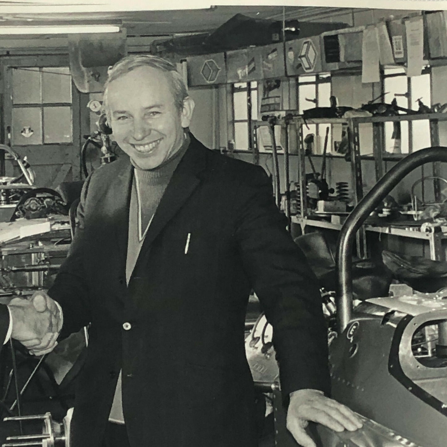 Vintage Racing Photo Photograph John Surtees Agreement with Duckhams Oil