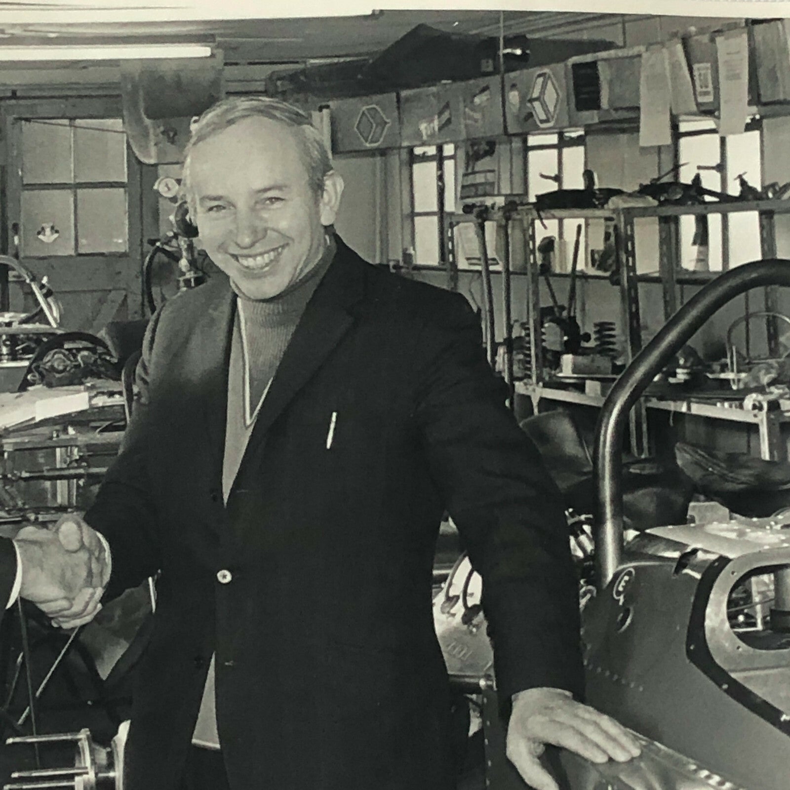 Vintage Racing Photo Photograph John Surtees Agreement with Duckhams Oil