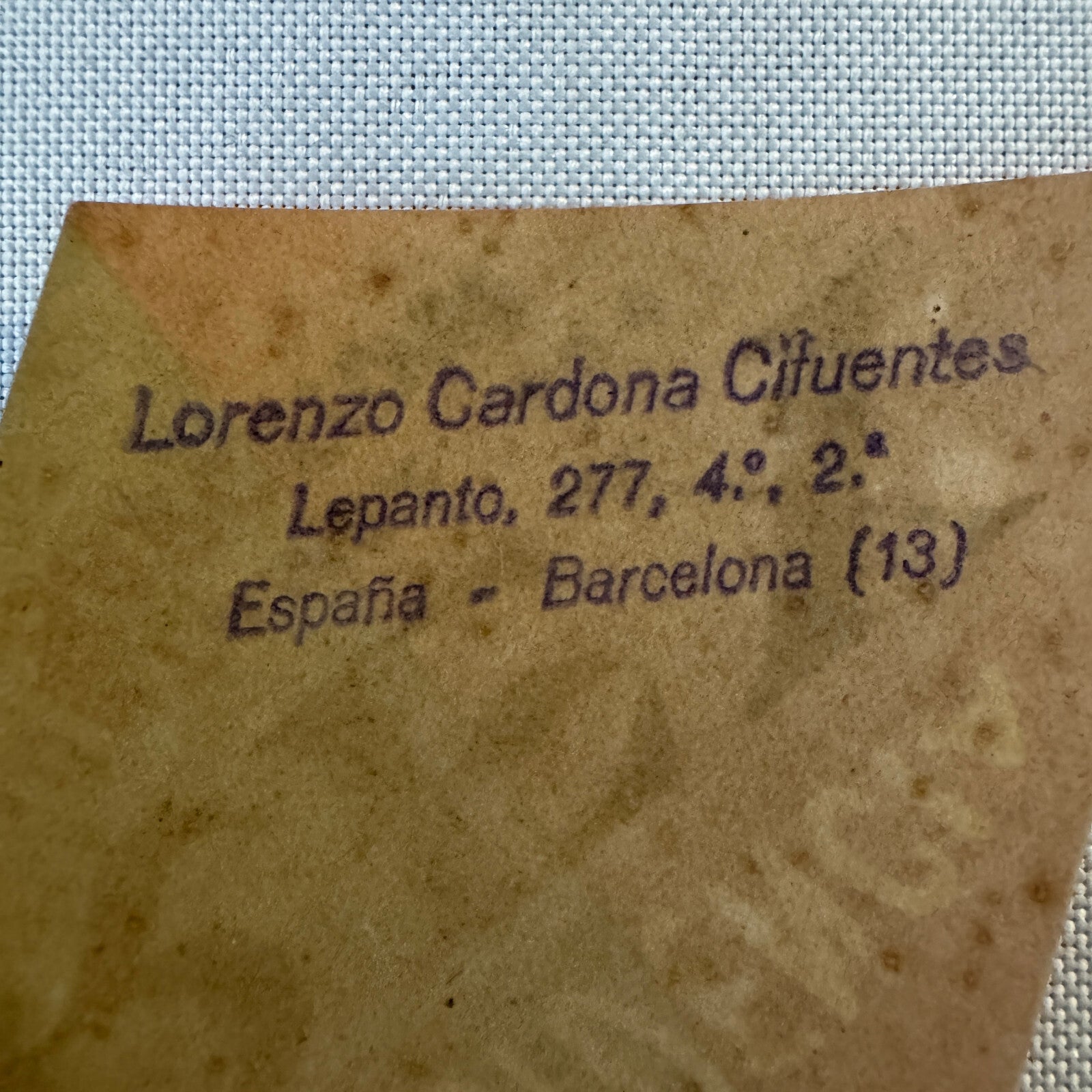 Vintage Hotel Travel Luggage Label Barcelona Spain Espana Residencia Rex Hotel