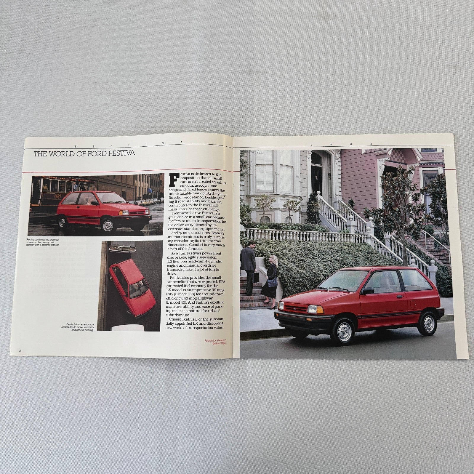1988 Ford Festiva Car Sales Brochure Catalog Advertising