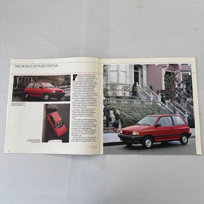 1988 Ford Festiva Car Sales Brochure Catalog Advertising
