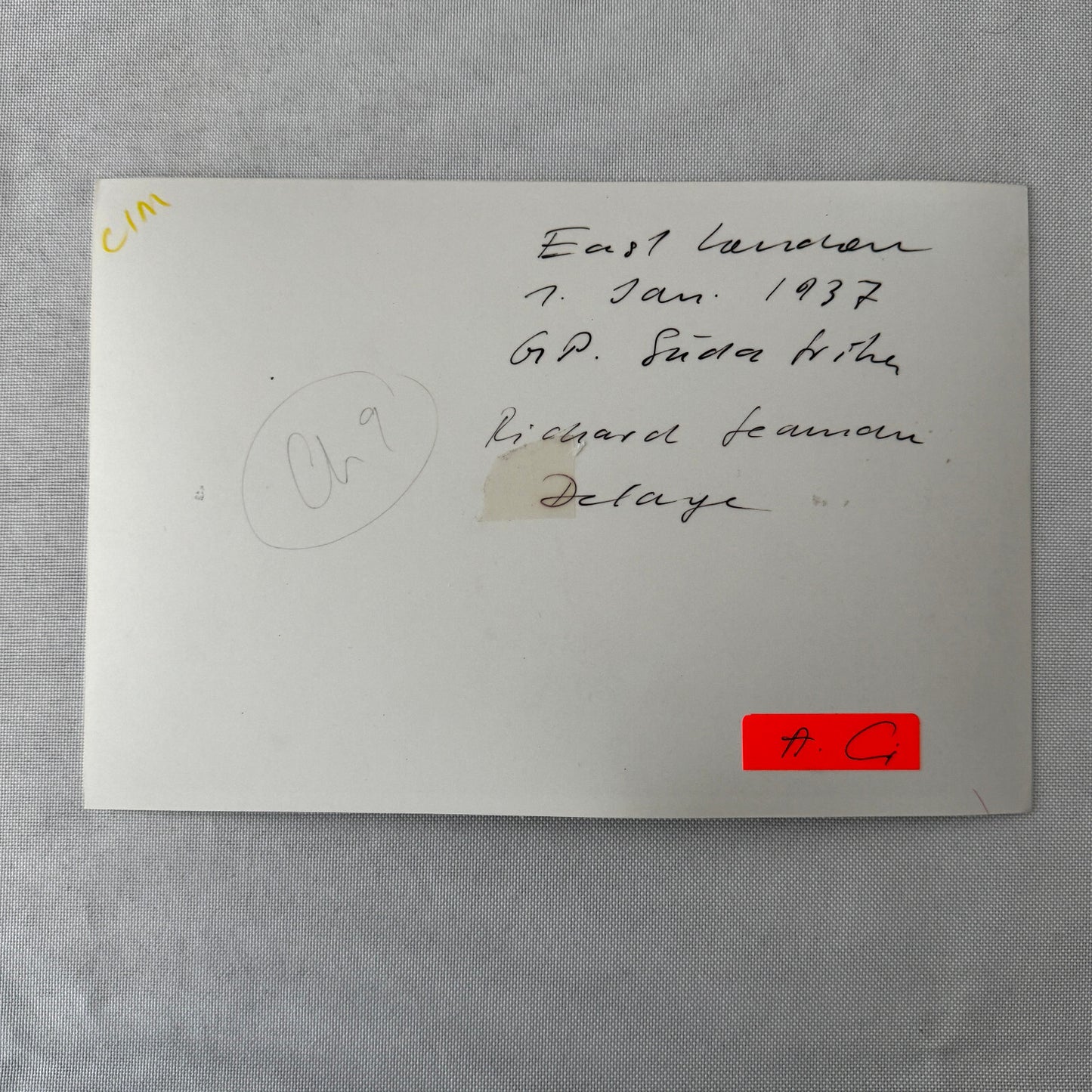 Richard Seaman Delage Racing Car 1937 South African Grand Prix Race Photo Modern