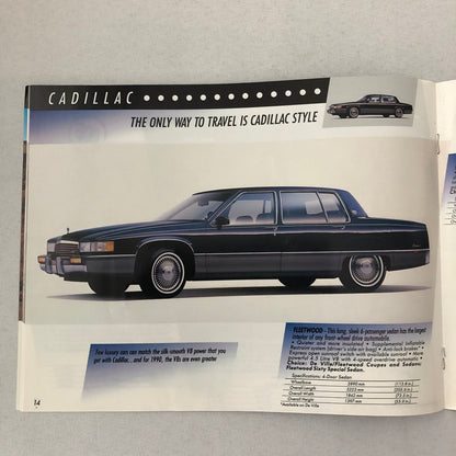 1990 General Motors GM Sales Brochure Catalog Pontiac Chevrolet GMC Cadillac +
