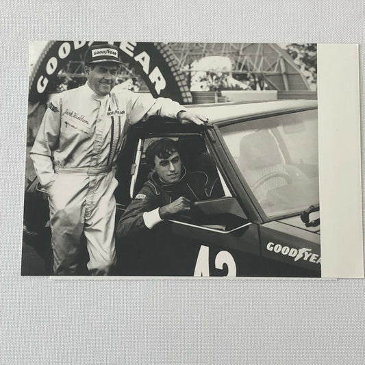 Vintage Racing Photo Photograph Jack Brabham Driver with Car 