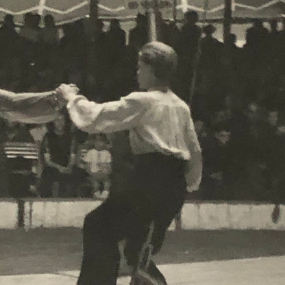 Circus Unicycle Balancing Act Photo Photograph Print Vintage