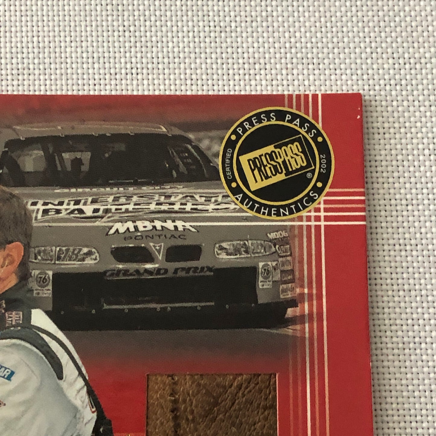 2002 Press Pass Double Burner Bobby Labonte Relic Card /100 Nascar Racing