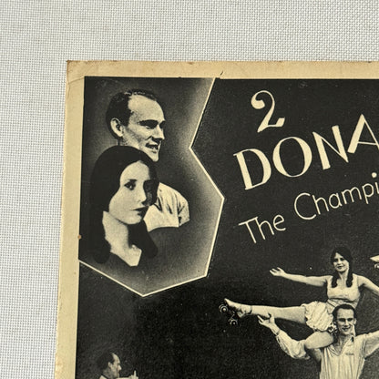 Vintage Circus Rollerskating Roller Skate Act Postcard Post Card 2 Donalds