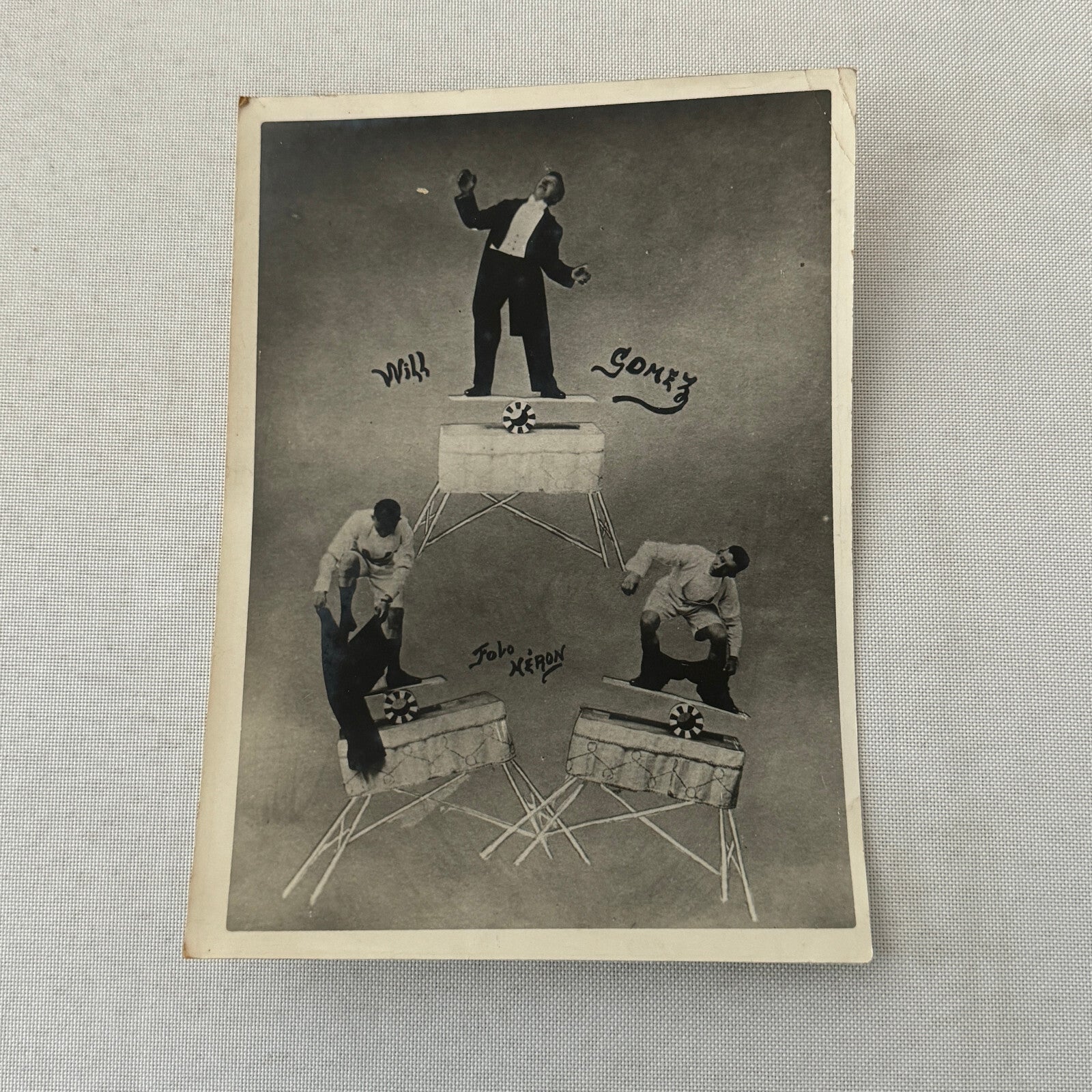 Vintage Circus Acrobat Balancing Act Photo Photograph Will Gomez