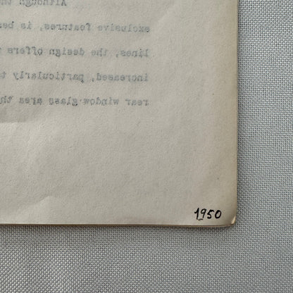 1951 Chevrolet Car General Motors Factory Press Release Document Letter Lot of 2