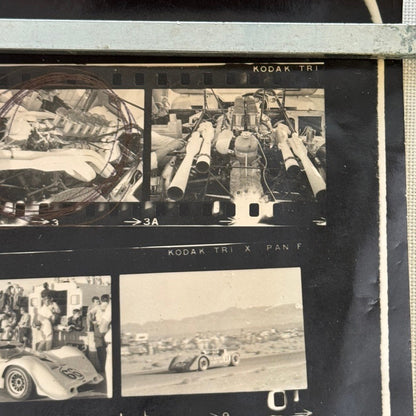 Vintage 1969 Las Vegas Can Am Racing Photo Contact Sheet Photograph Chaparral