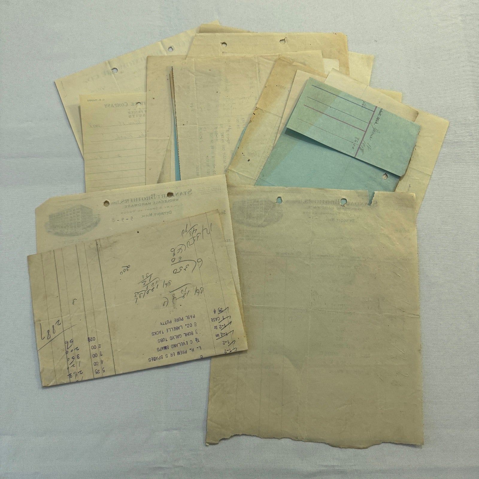 Antique Document Receipt Invoice Lot Farm Equipment Hardware Buggy Furniture 25+