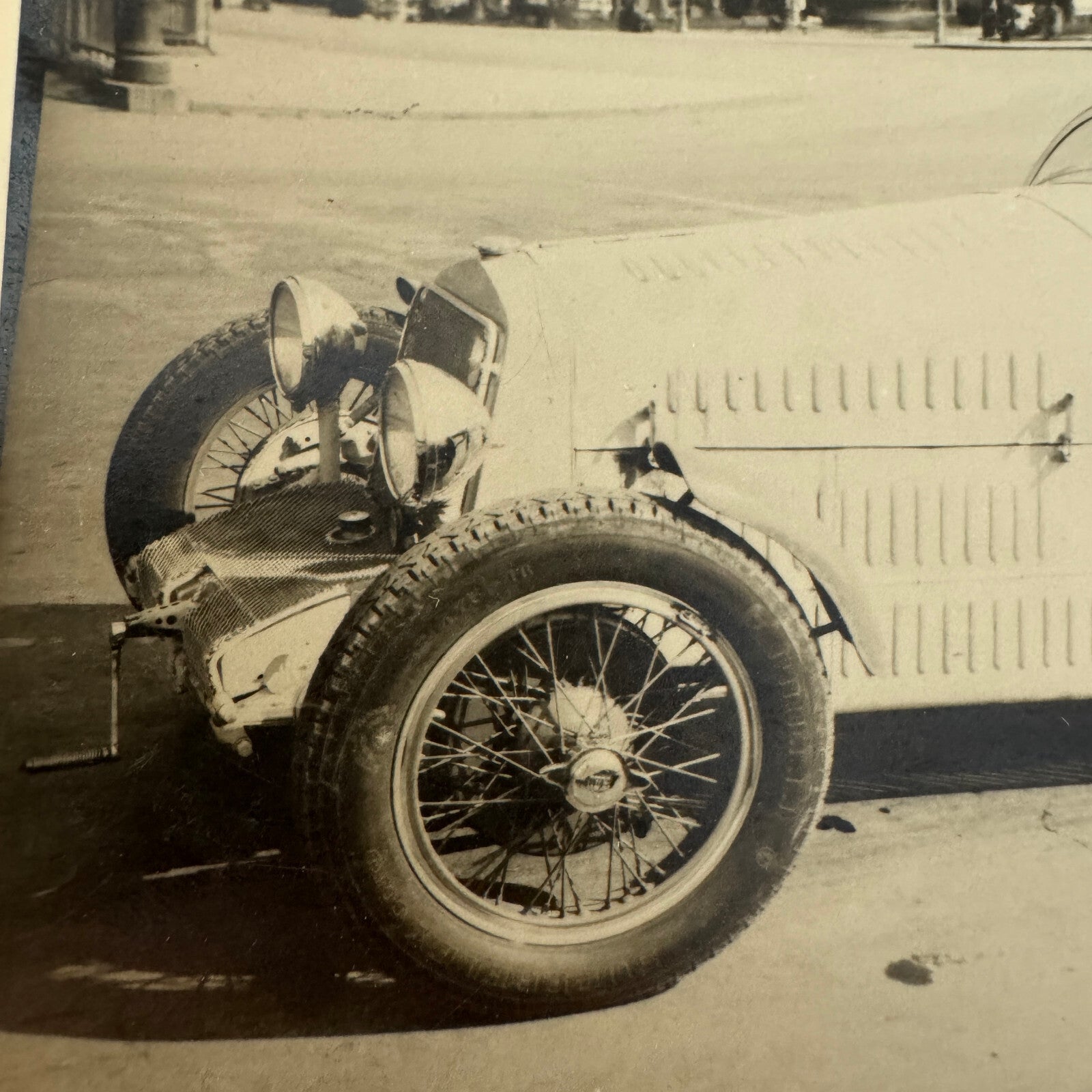 Vintage Italian Automobile Real Photo Postcard Post Card RPPC Men in Car