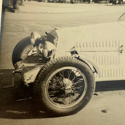 Vintage Italian Automobile Real Photo Postcard Post Card RPPC Men in Car