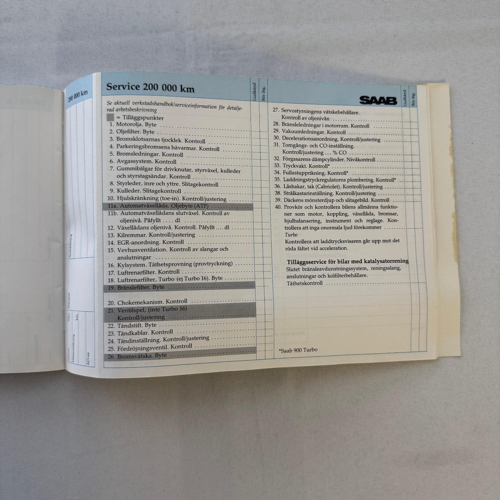 1988 Saab 900 Owners Manual Book Pouch Sedan Convertible Vintage Car SWEDISH