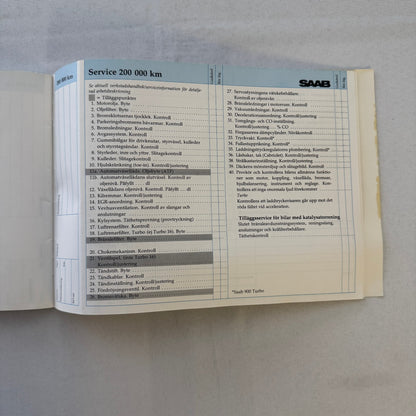 1988 Saab 900 Owners Manual Book Pouch Sedan Convertible Vintage Car SWEDISH
