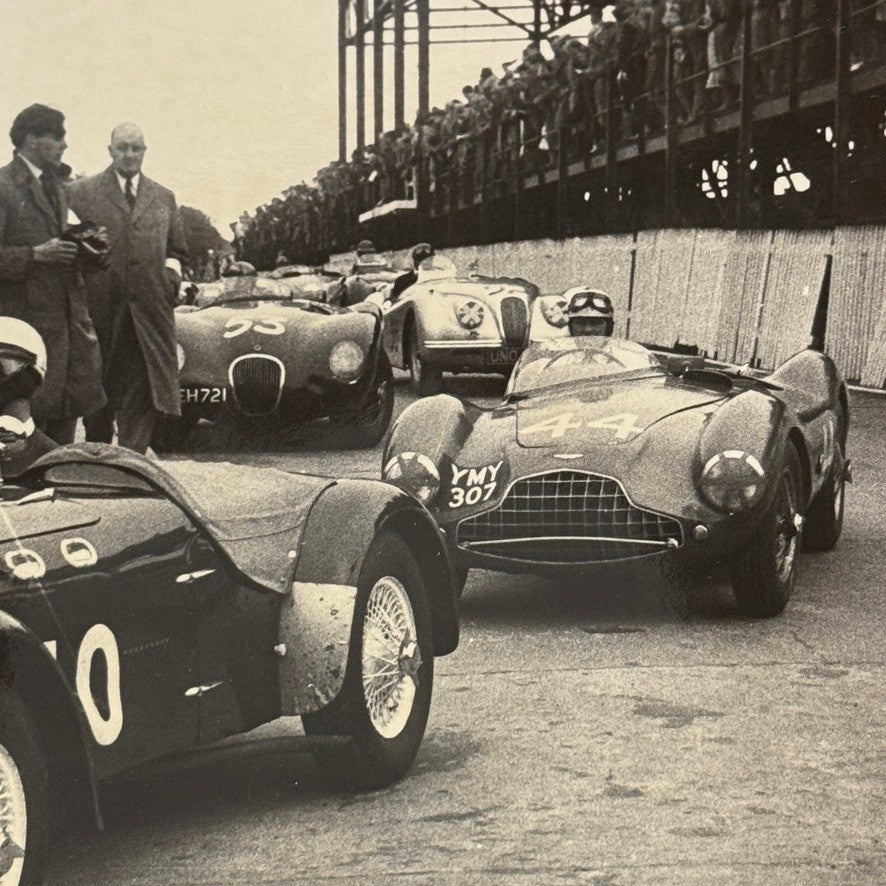 Vintage Racing Photo Photograph Allard Aston Martin Cars Modern Print