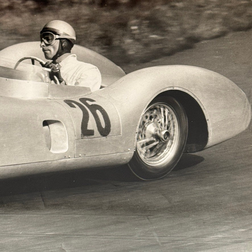 Vintage Racing Photo Photograph Print Unidentified Car Driver Julius Weitmann