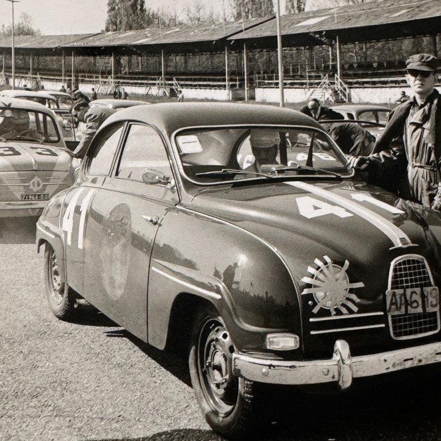Vintage Saab Racing Car Photo Photograph Print Fiat