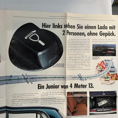 Lada Nova Car Sales Brochure Catalog Poster GERMAN Text