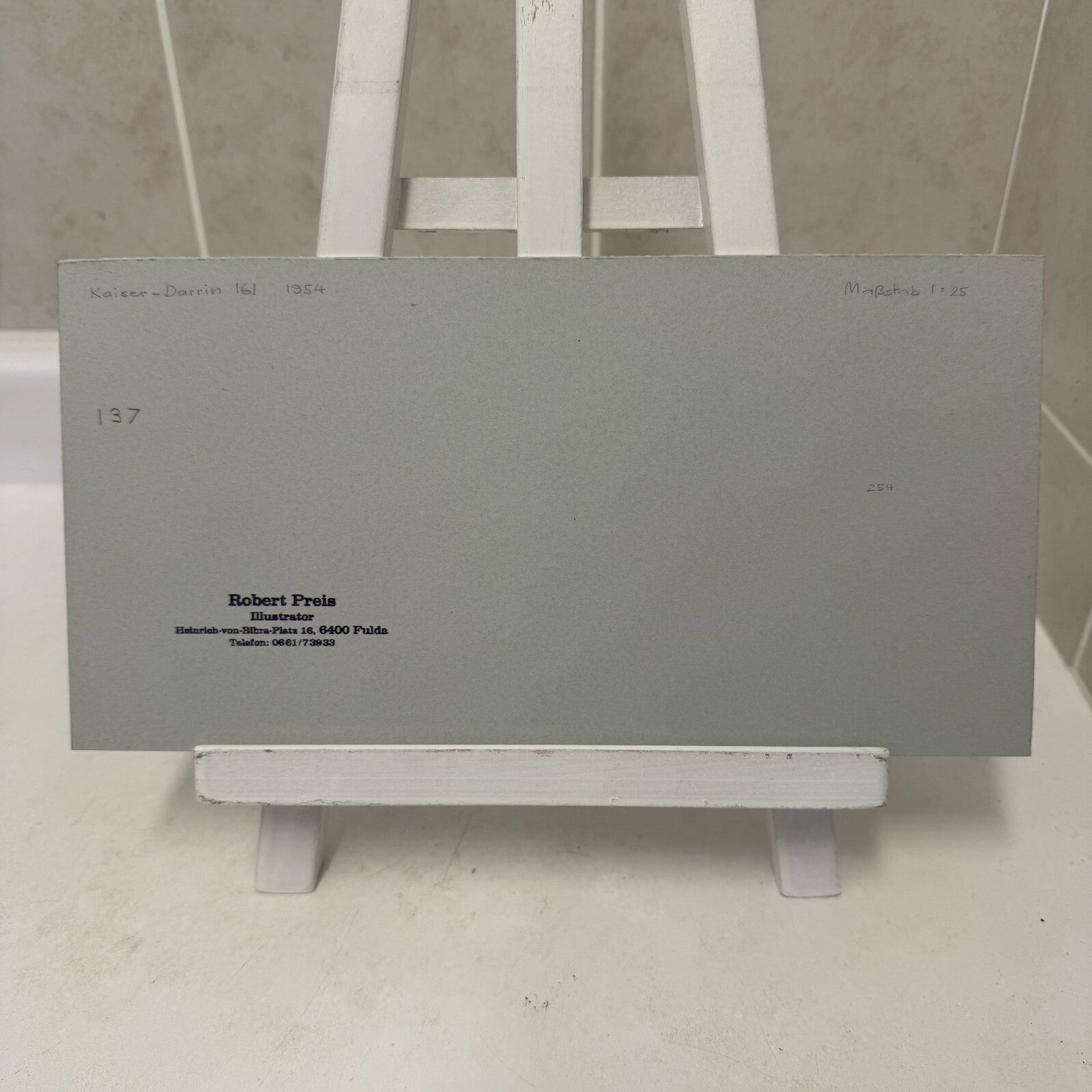 1954 Kaiser Darrin 161 Roadster Automobile Illustration Art Drawing Hand Drawn