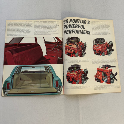 1966 Pontiac Sales Brochure Catalog Grand Parisienne Laurentian Strato Chief