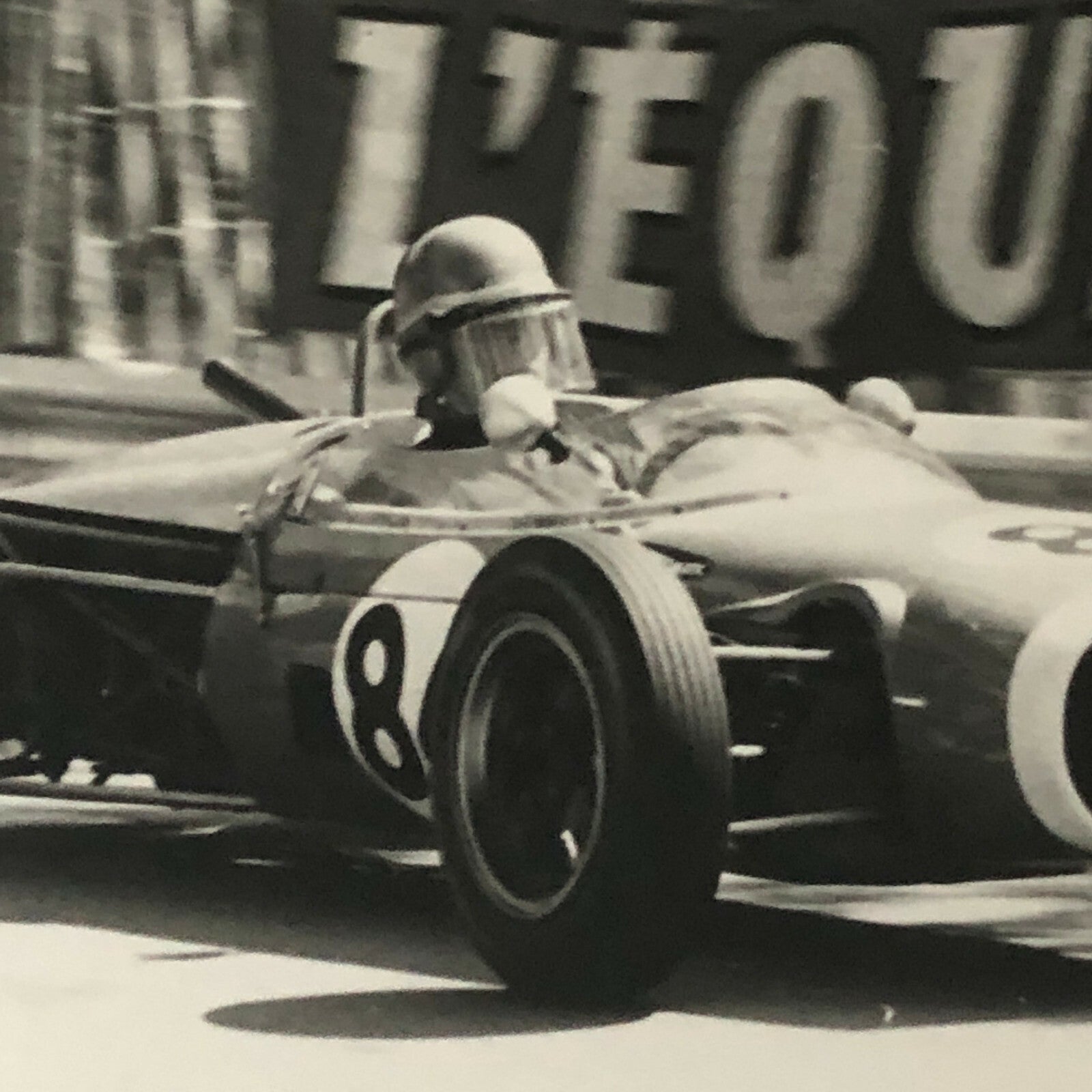 Vintage Racing Car Driver Photo Photograph Print 