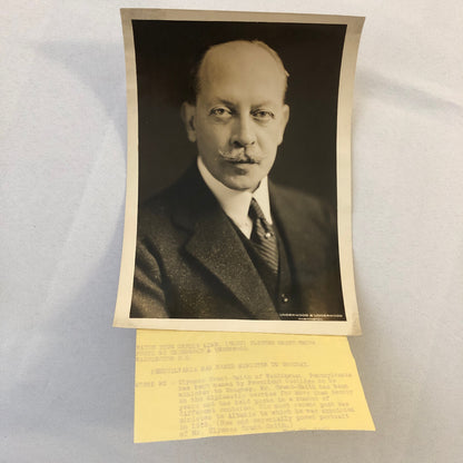 Press Photograph Photo President Calvin Coolidge Ulysses Grant Smith Uruguay