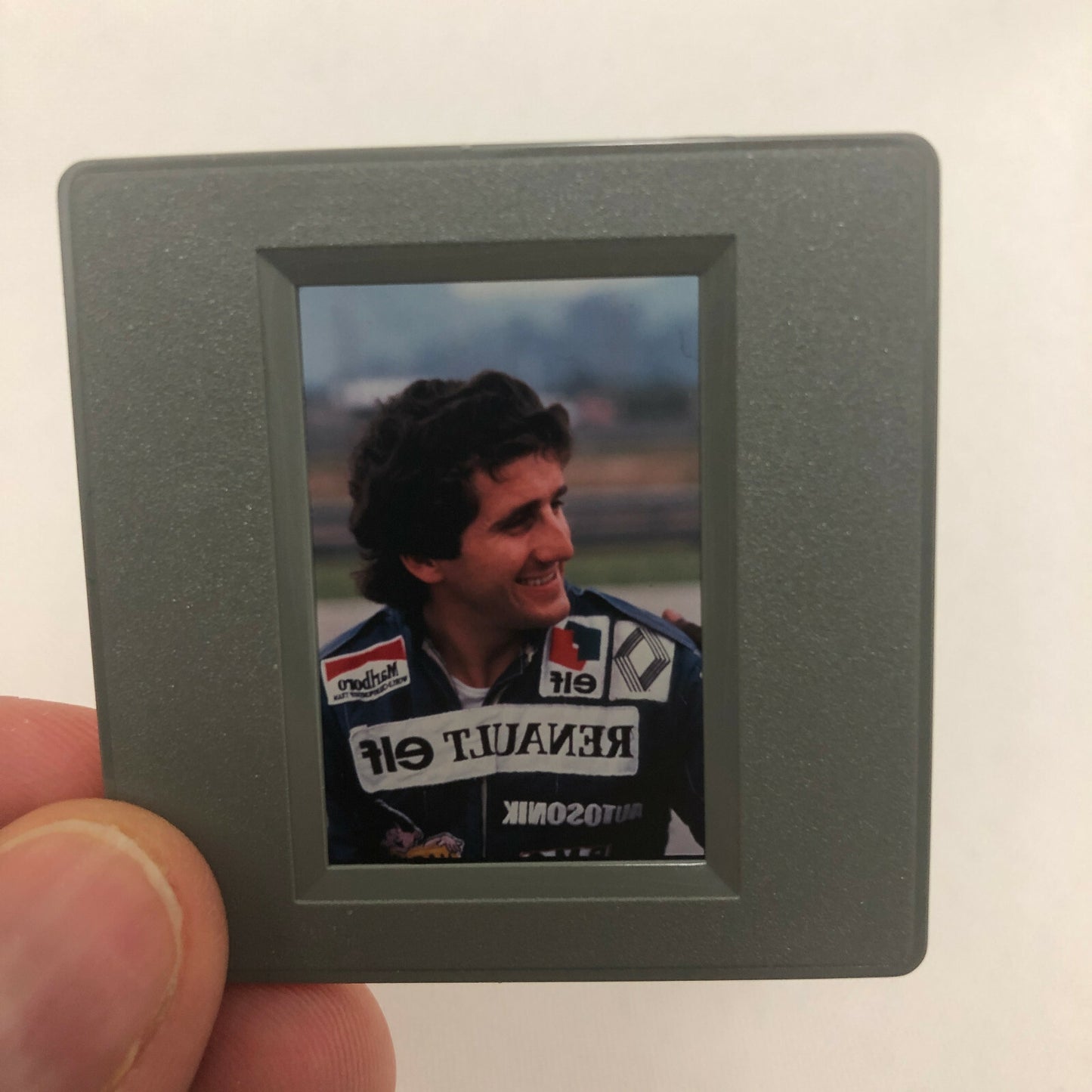 Vintage Formula One F1 Racing 35mm Slide Photo Driver Alain Prost 