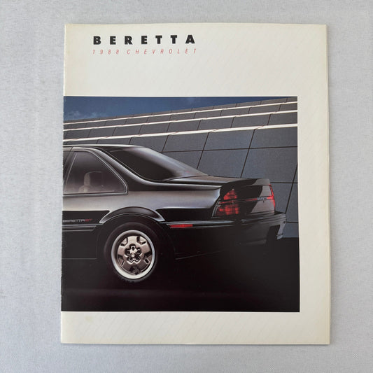 1988 Chevrolet Beretta Car Sales Brochure Catalog Vintage Advertising