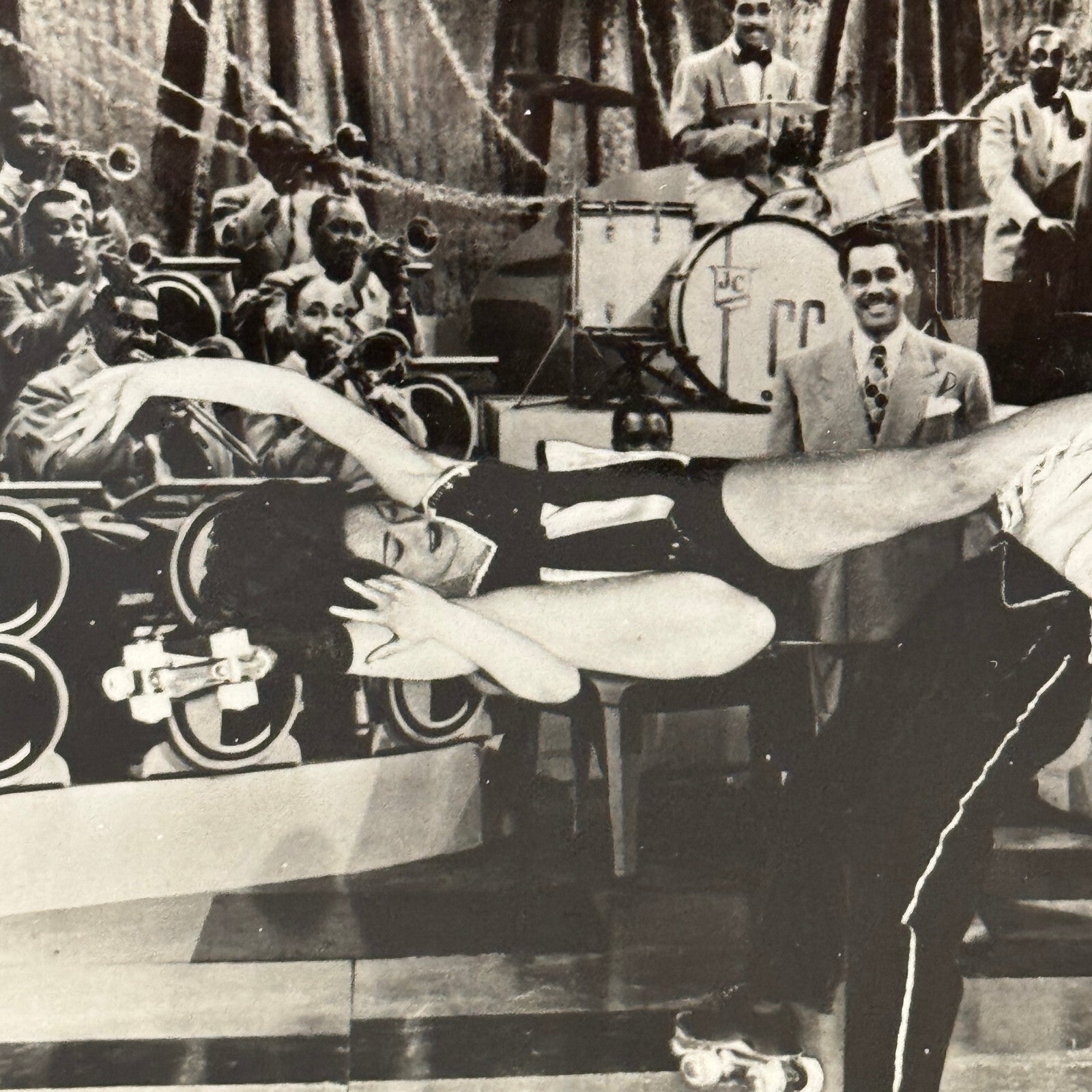 Circus Rollerskating Roller Skate Circus Act with Band Photo Photograph Vintage