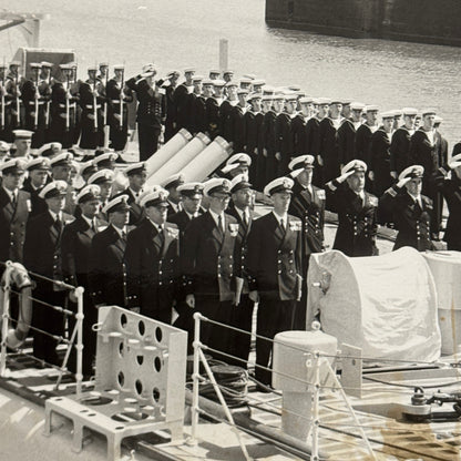 Royal Canadian Navy HMCS Restigouche Military Ship Boat Destroyer 1958 Crew