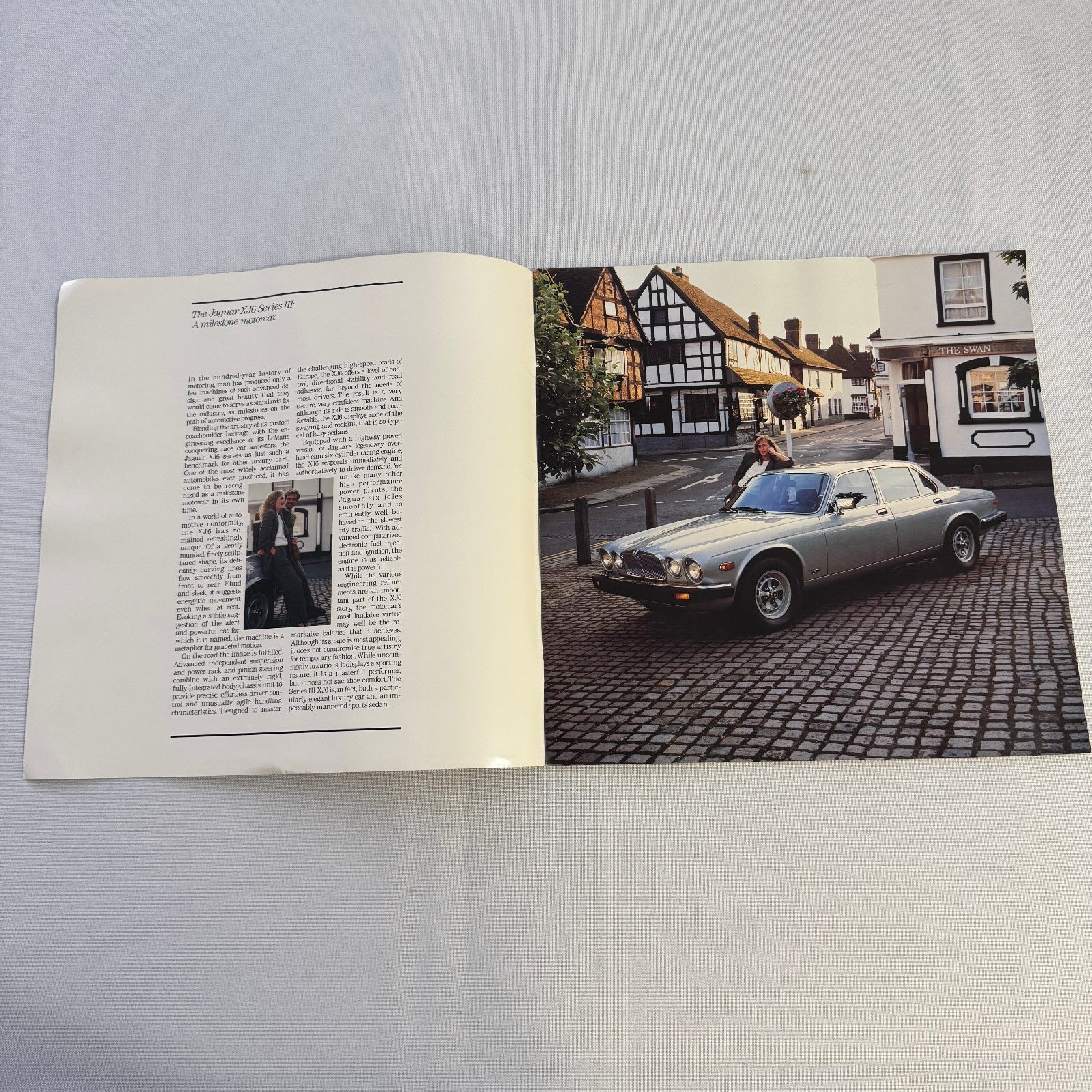 Vintage Jaguar Car Brochure XJ6 Sovereign XJ12 Plas Catalog Automobile 1985 1986