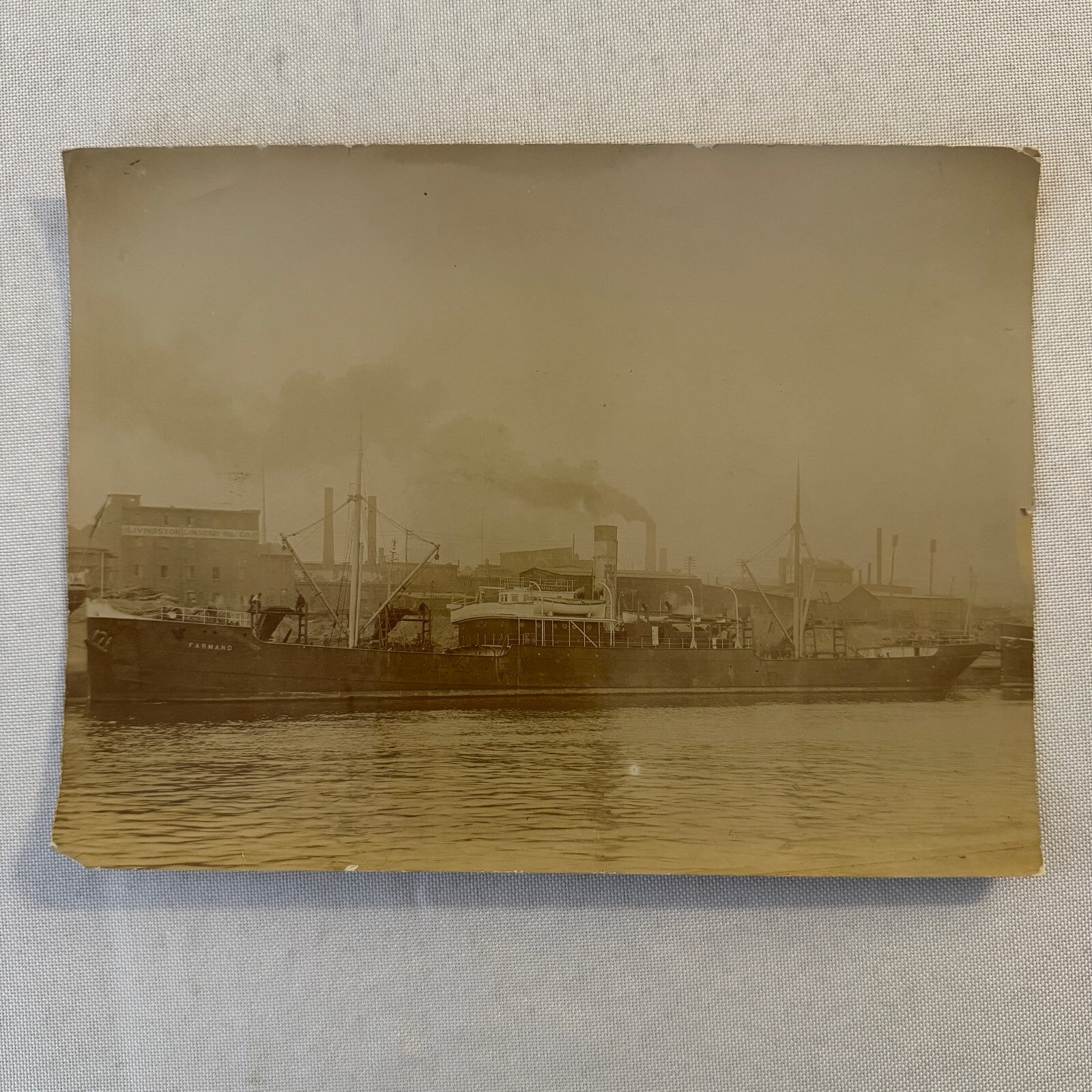 Vintage Ship Boat Photo Photograph Print Farmand