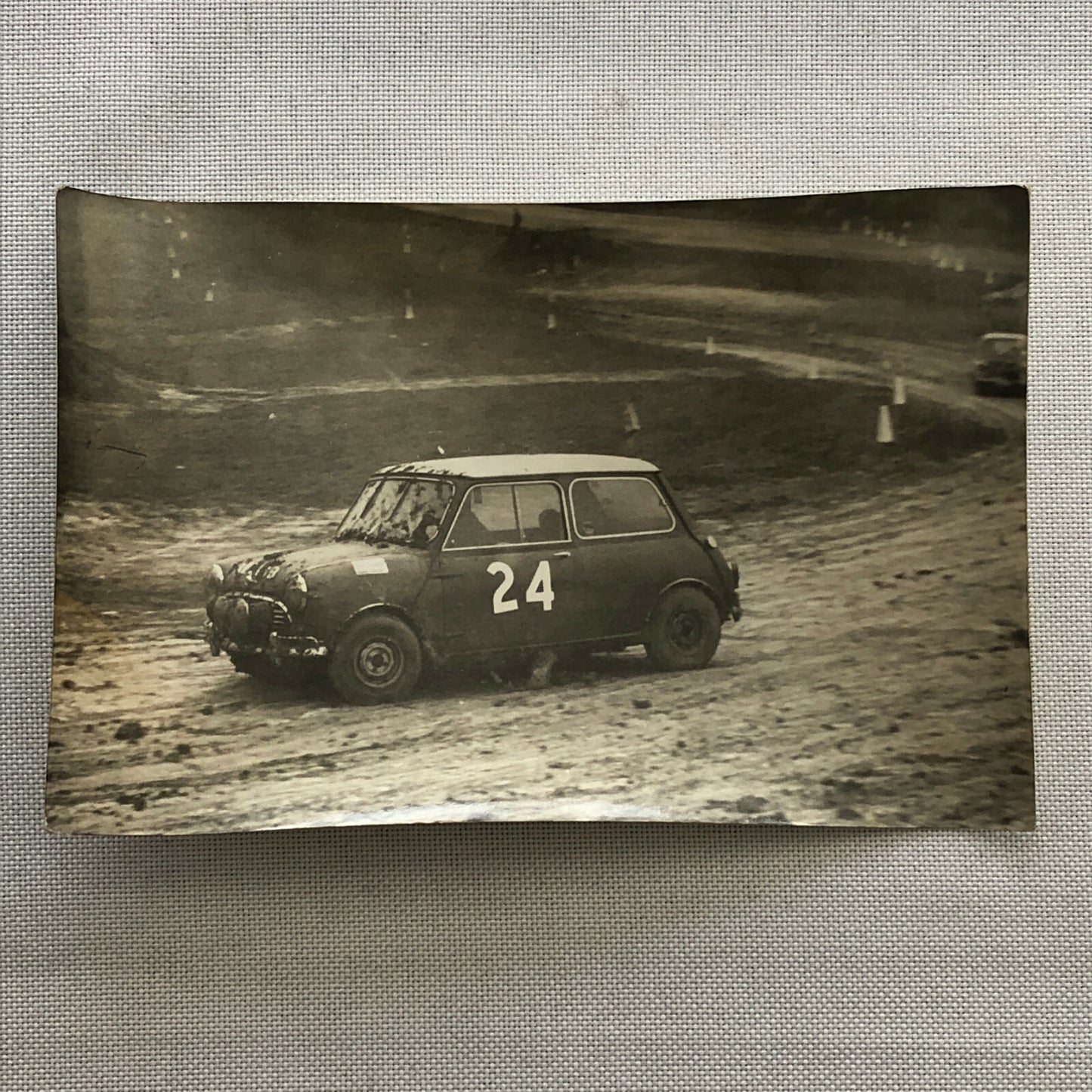 Vintage MINI Racing Car Photo Photograph Print - Rally Rallye Car ? 