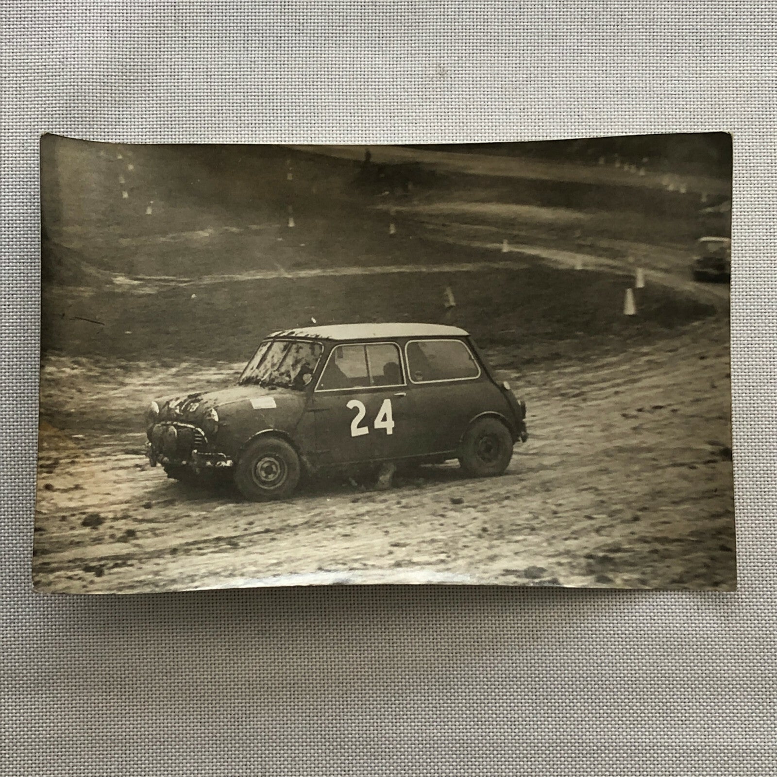 Vintage MINI Racing Car Photo Photograph Print - Rally Rallye Car ? 