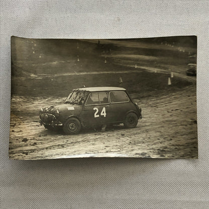 Vintage MINI Racing Car Photo Photograph Print - Rally Rallye Car ? 