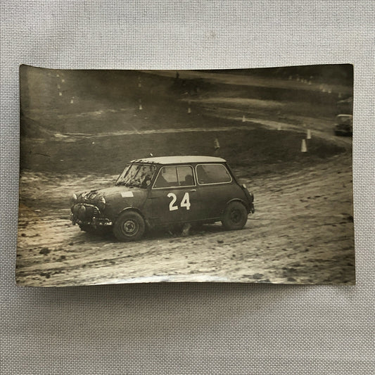 Vintage MINI Racing Car Photo Photograph Print - Rally Rallye Car ? 