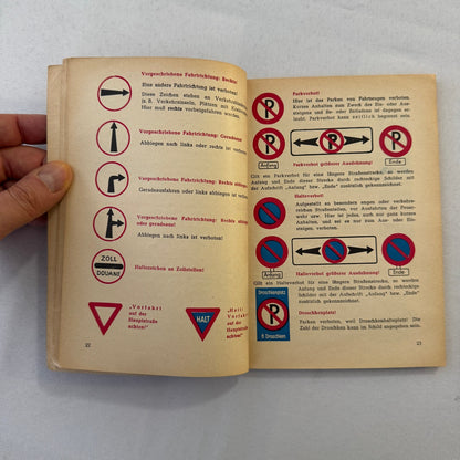1953 Drivers Training Handbook Book German Germany Car Automobile