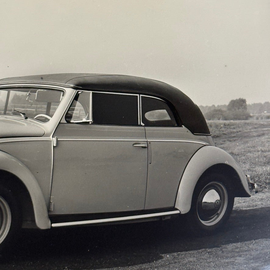 Vintage Volkswagen Beetle Convertible Car Photo Photograph Print VW