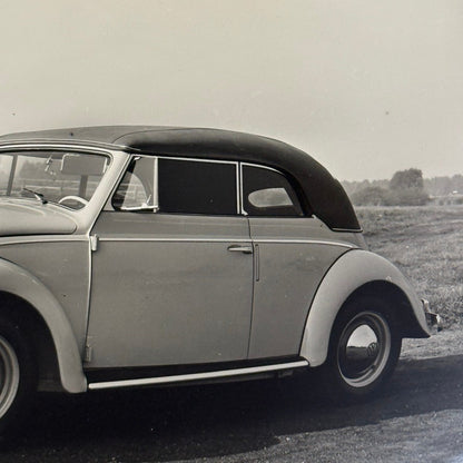 Vintage Volkswagen Beetle Convertible Car Photo Photograph Print VW