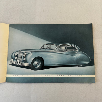 Jaguar Mark VII Saloon Car Sales Brochure Catalog XK120 XK 120 Engine