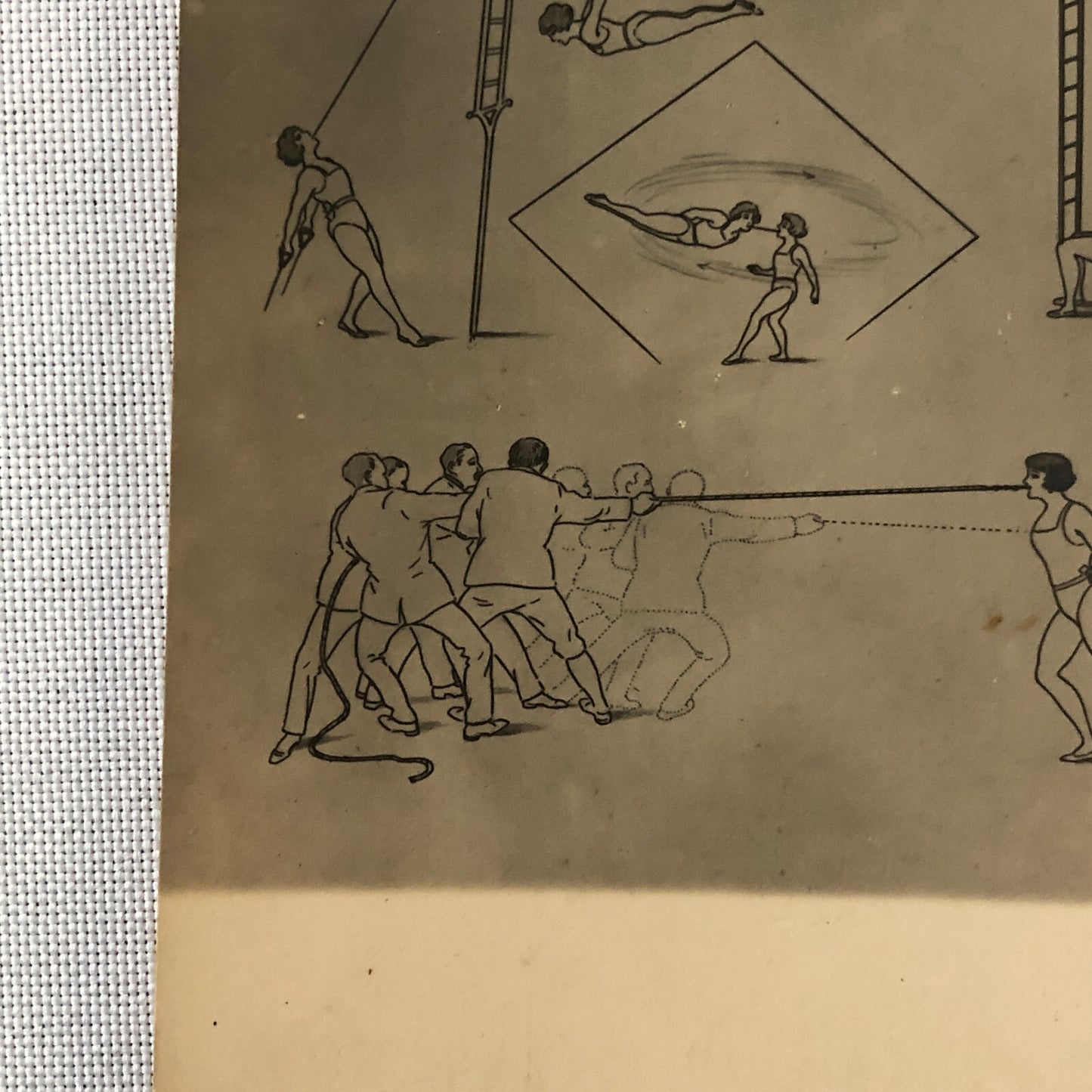 Circus Acrobat Act Postcard Post Card 3 Reading Sisters