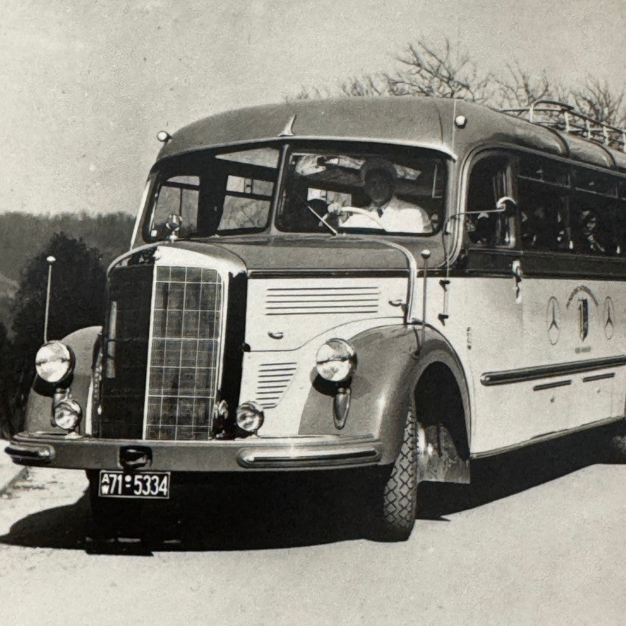 Vintage Mercedes Benz Bus O 3500 Factory Photo Postcard