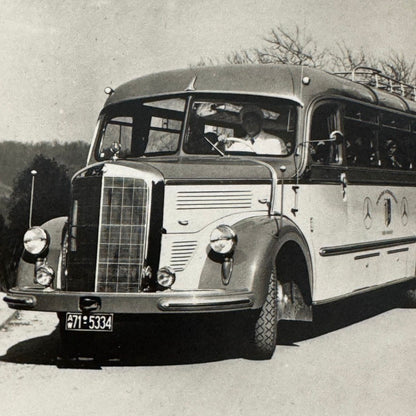 Vintage Mercedes Benz Bus O 3500 Factory Photo Postcard