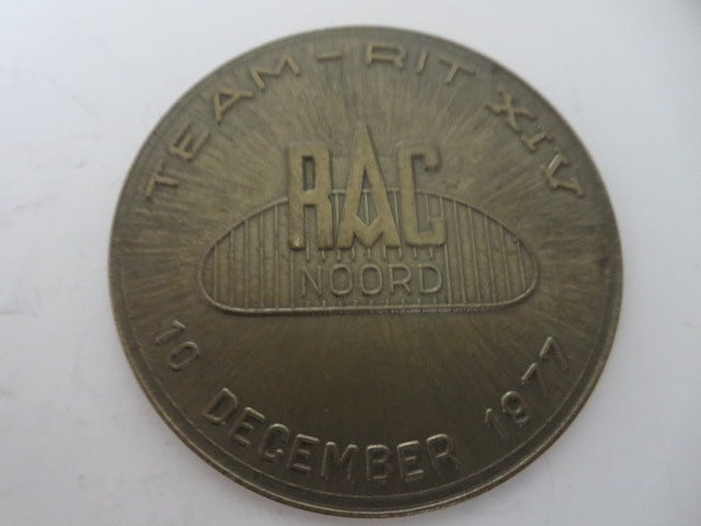 1977 Regionale Automobielsport Club Noord Team Rit Car Rally Badge Emblem 
