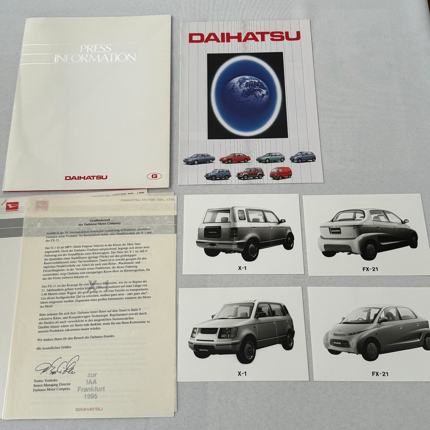 Daihatsu Car Press Kit Concept Cars Rocky Charade Feroza HiJet Delta GERMAN