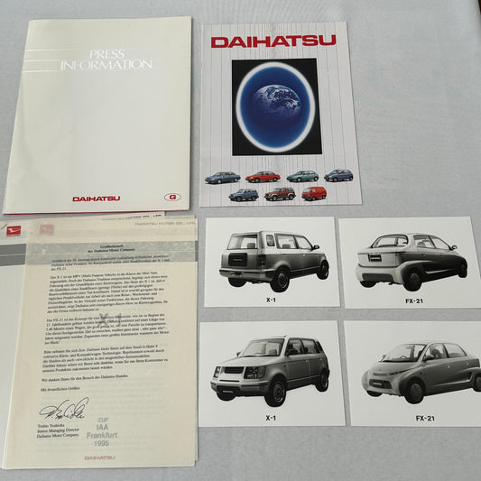 Daihatsu Car Press Kit Concept Cars Rocky Charade Feroza HiJet Delta GERMAN