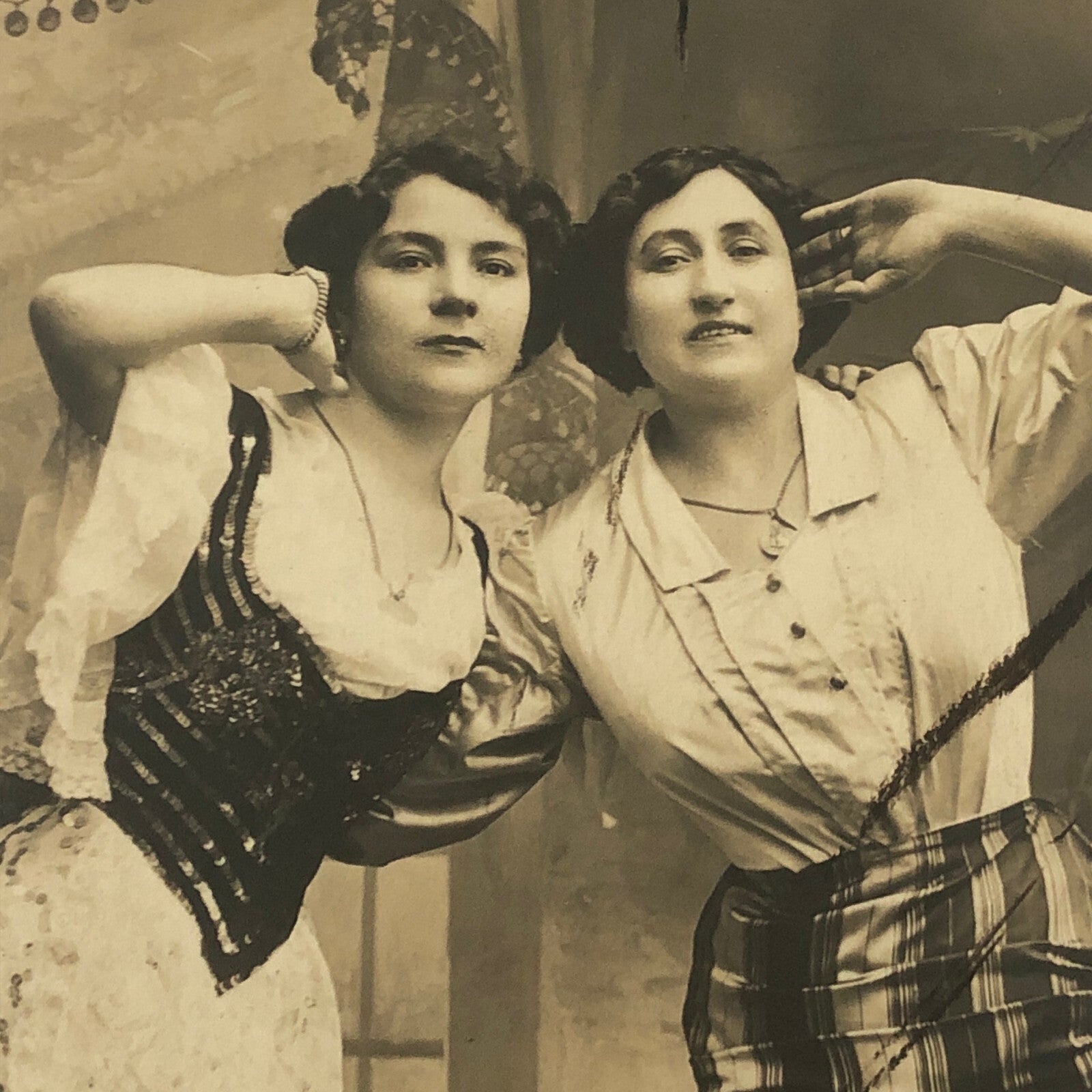 Circus Performer Women Dancers Acrobats Real Photo Postcard RPPC Los Andreace