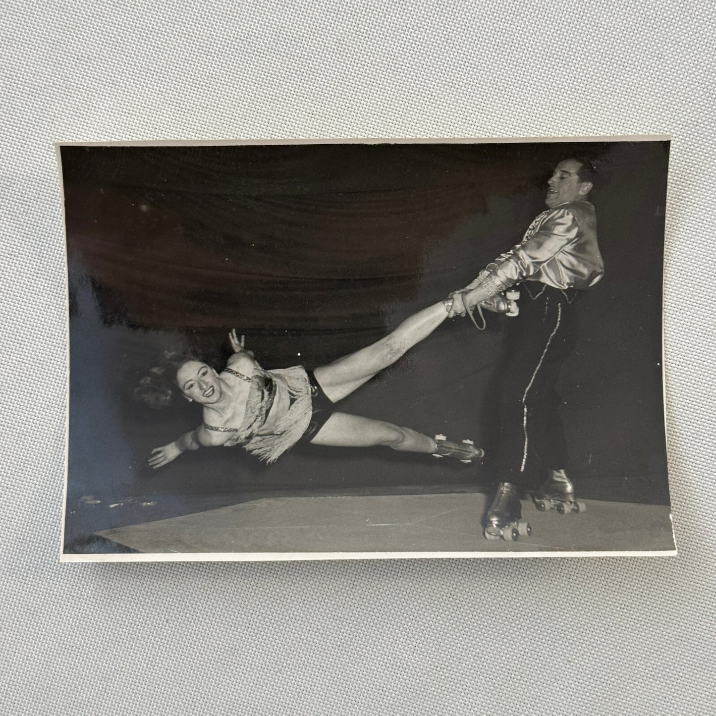 Circus Rollerskating Roller Skate Circus Act Photo Photograph Vintage Cartelly